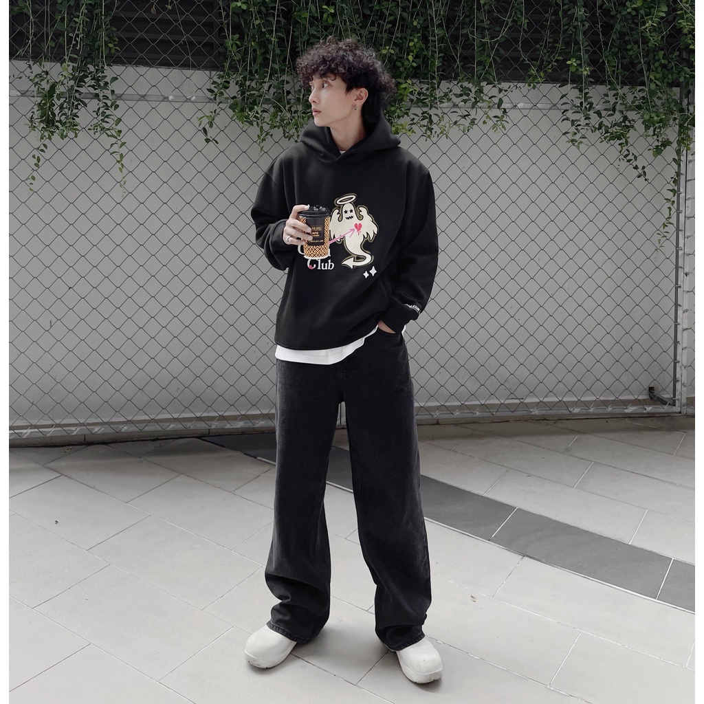Áo HoODie Oversize ODIN CLUB Ghosts, Áo Hoodie form rộng nam nữ ODIN, Local Brand ODIN CLUB