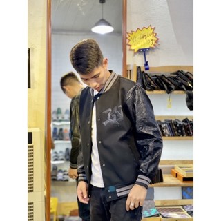 Khoác bomber Lệ vi pha da