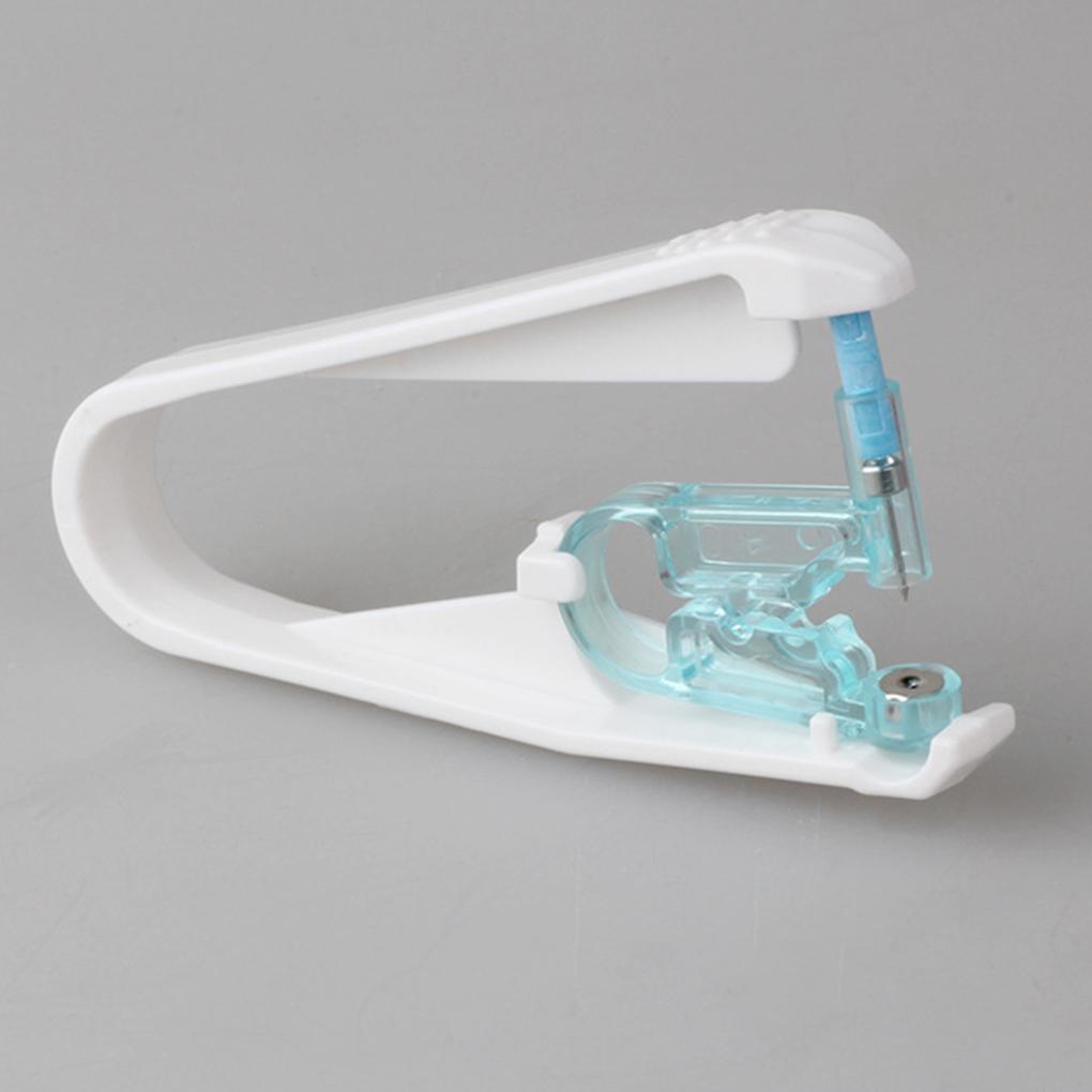 (runbu) Dụng Cụ Xỏ Khuyên Cơ Thể / Lưỡi / Môi Bằng Nhựa Nhỏ Gọn