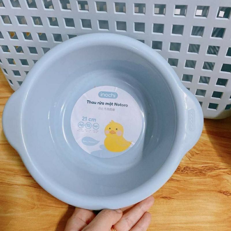 Thau  rửa mặt cho bé Notoro 21cm INOCHI - Hàng Việt Nam chất liệu cao cấp an toàn