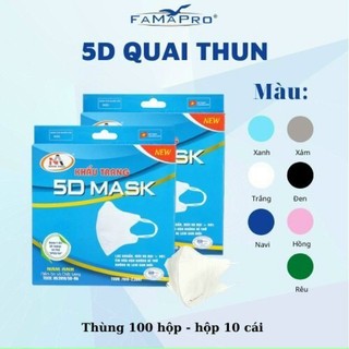 Khẩu trang 5d mask nam anh famapro chống bụi mịn kháng khuẩn quai đeo êm tai