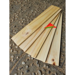 Thanh gỗ thông rộng 10cm x dày 1cm x dài 60cm-50cm-40cm-30cm-25cm đã bào 4 mặt phù hợp làm kệ, ốp tường, trang trí, DIY