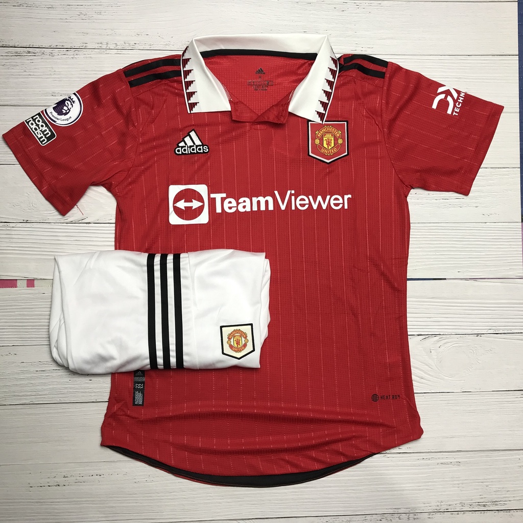 ÁO BÓNG ĐÁ/QUẦN ÁO BÓNG ĐÁ CLB MANCHESTER UNITED-MÂU LOGO THÊU-VẢI GAI THÁI CAO CẤP