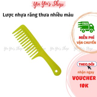 Lược răng thưa, lược chải tóc xoăn hỗ trợ giảm gãy rụng tóc, sử dụng cho tóc uốn - Giao màu ngẫu nhiên