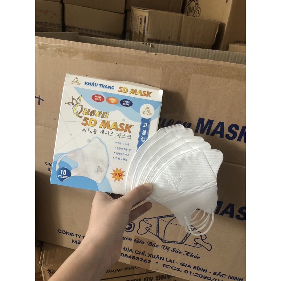 Khẩu trang 5D mask kháng khuẩn hộp 10c- Hàng chính hãng