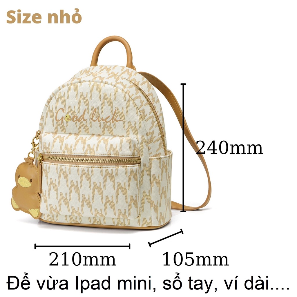 Balo nữ đẹp Nucelle dễ thương charm vịt cute ViAnh Store 1172004 đi làm đi chơi du lịch