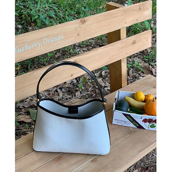 Whiterm Túi Xách Canvas Họa Tiết Xương Cá Phong Cách Hàn Quốc Cho Nữ