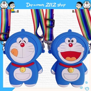 Túi silicon pop it đeo chéo Doraemon Đô Rê Mon siêu dễ thương