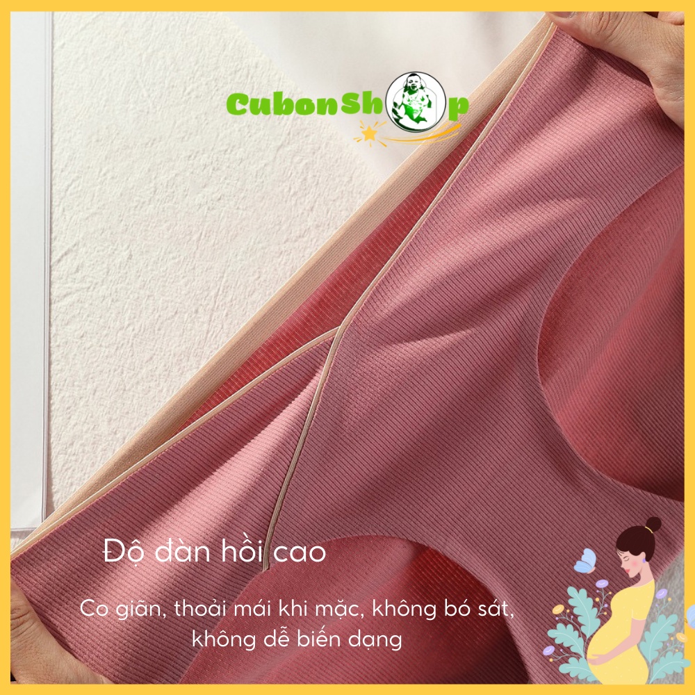 Quần lót bà bầu cạp chéo cotton lụa tơ, Quần chip mẹ bầu và sau sinh mềm mại kháng khuẩn HA714