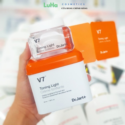 Kem Dưỡng Trắng Da V7 Toning Light Dr.Jart+, Làm mờ vết nám, tàn nhang, thâm mụn, cải thiện vùng da bị cháy nắng