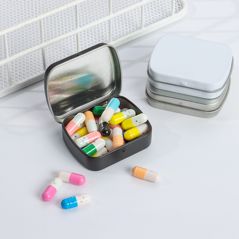 Hộp Đựng Kẹo Bằng Thiếc Nắp Gập Hình Vuông Nhỏ Gọn Tiện Dụng Chất Lượng Cao Ốp