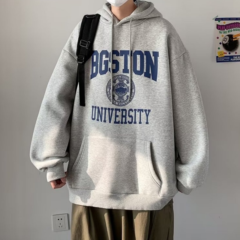 Áo hoodie Dáng Rộng In Chữ Phong Cách Nhật Bản Thời Trang Cao Cấp Cho Nam