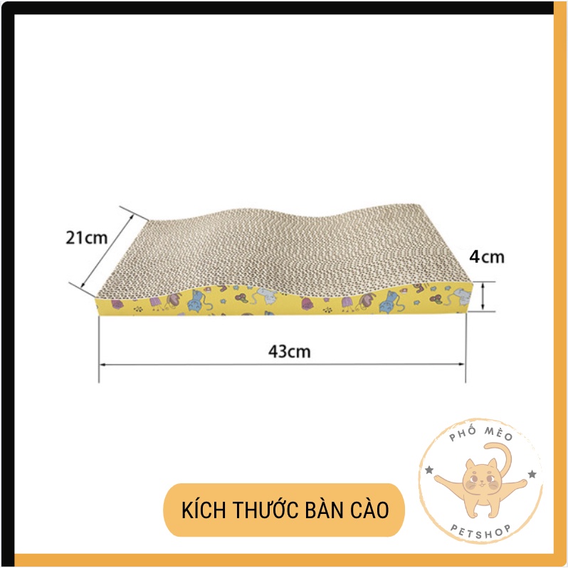 Bàn cào móng cho mèo 43cmx21cmx4cm