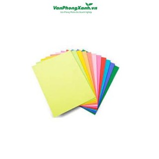 Bìa màu A4 160mgs (trắng,hồng, vàng, xanh lá,xanh dương)_Văn Phòng Xanh