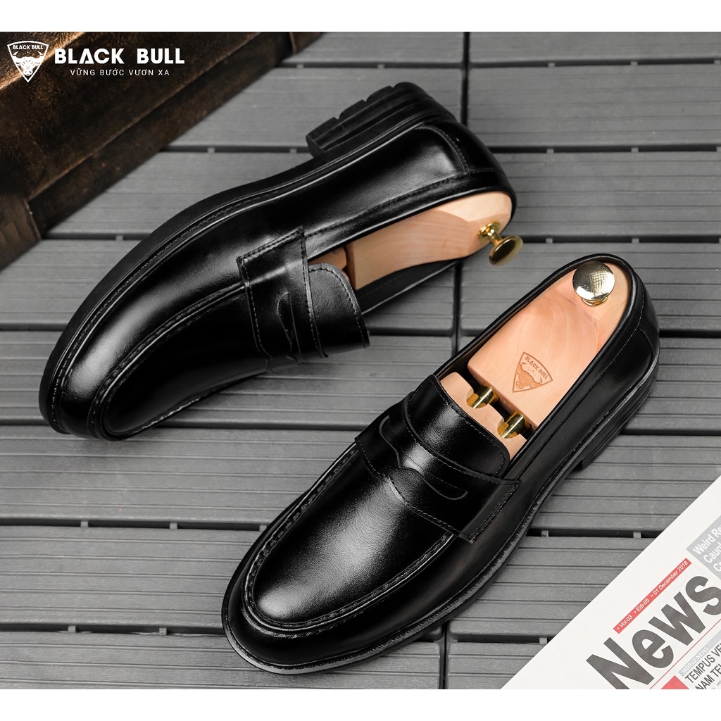 Giày Lười Thiết kế Da bò Cao cấp BLACK BULL BK-03-D