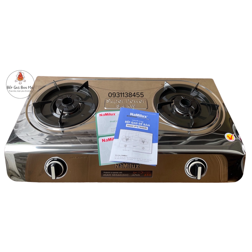 Bếp Gas Đôi Mặt Inox Namilux DL2163APS  - HÀNG CHÍNH HÃNG