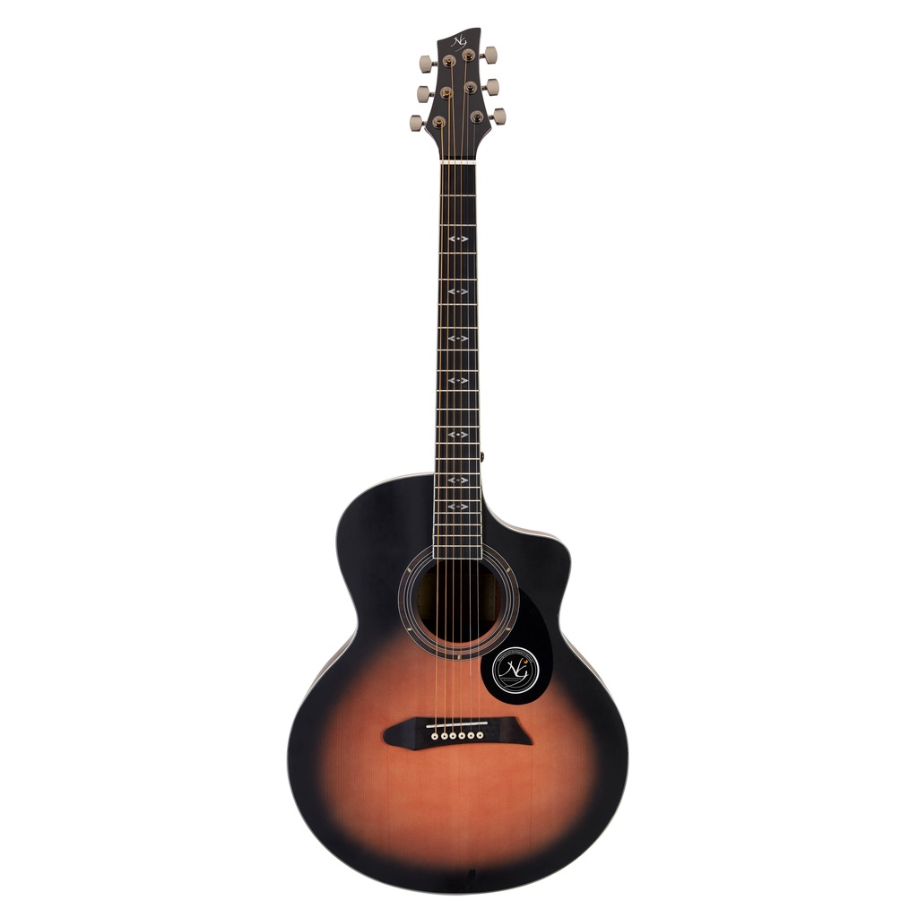 Đàn Guitar Acoustic NG Star-SB ( Màu Sunburst) ( Solid top) - Tặng Kèm Bao Đàn Chính Hãng, Capo, Pick