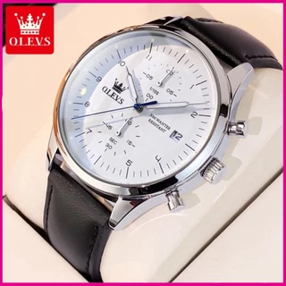 Đồng hồ nam  chính hãng Dây da có chức năng Lịch chống nước phát sáng Mặt số free ship toàn quốc