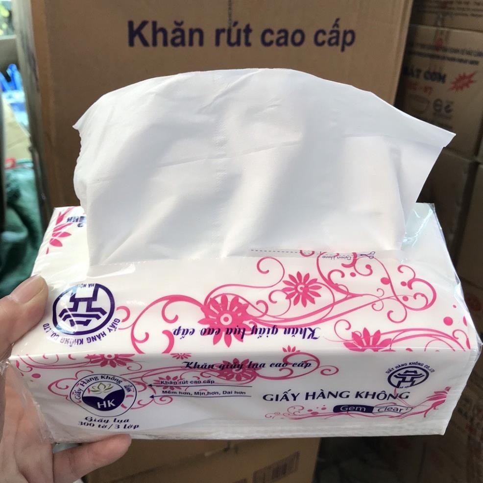 Giấy ăn lụa, giấy rút 3 lớp gói 300 tờ Giấy ăn lụa