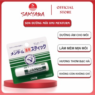 Son dưỡng môi OMI Menturm Nhật Bản son giúp môi mềm mịn loại bỏ nẻ môi khô môi không gây bóng nhờn môi khi thoa