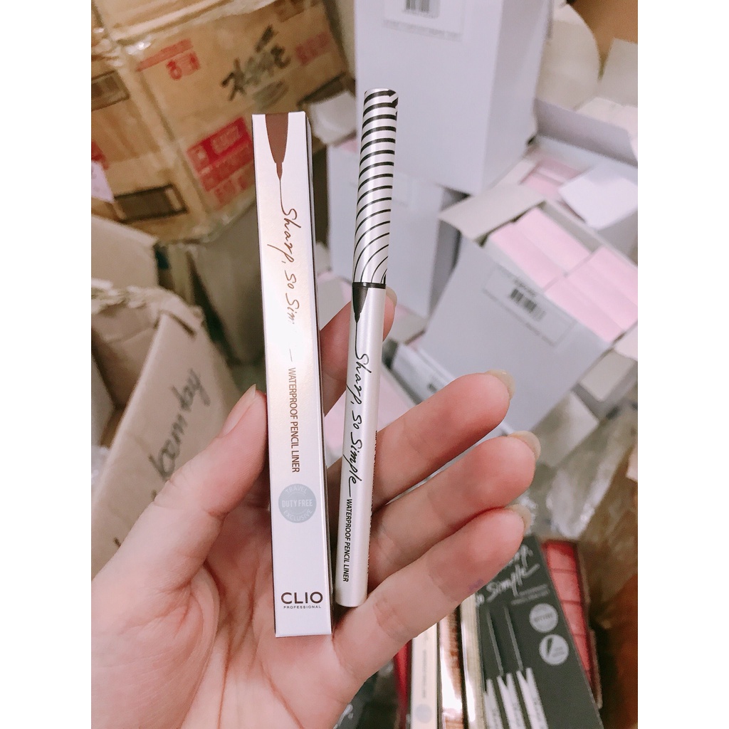 Chì kẻ mắt không trôi Clio Sharp So Simple Waterproof Pencil Liner