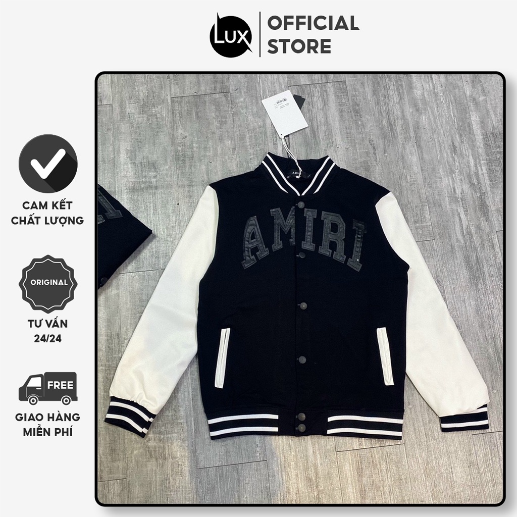 Áo bomber amiri, áo khoác nam nữ chất nỉ dày dặn