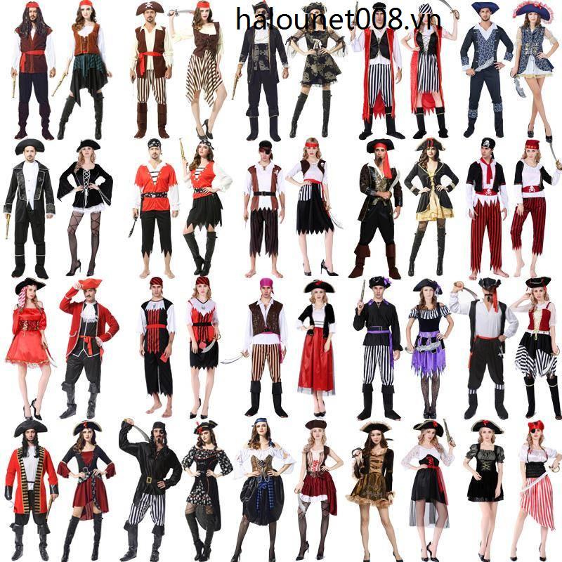 Trang Phục Hóa Trang Cướp Biển Caribbean Nhân Dịp Halloween Cho Nam Và Nữ
