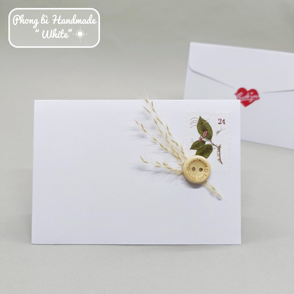 Bao thư giấy Kraft, phong bì vintage kích thước 8x12cm