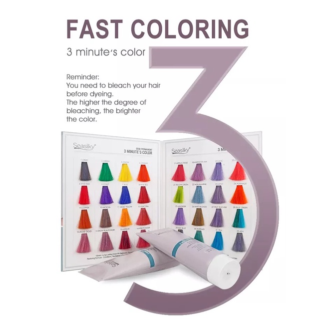 Hấp bổ sung hạt màu Seasilky SEMI-PERMANENT 3 Minute's Hair Color Conditioner 260ml