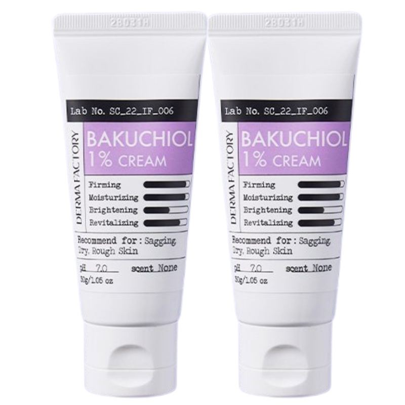 Set 2 Tuýp Kem Dưỡng Da DERMA FACTORY Bakuchiol 1% 30ml 2026