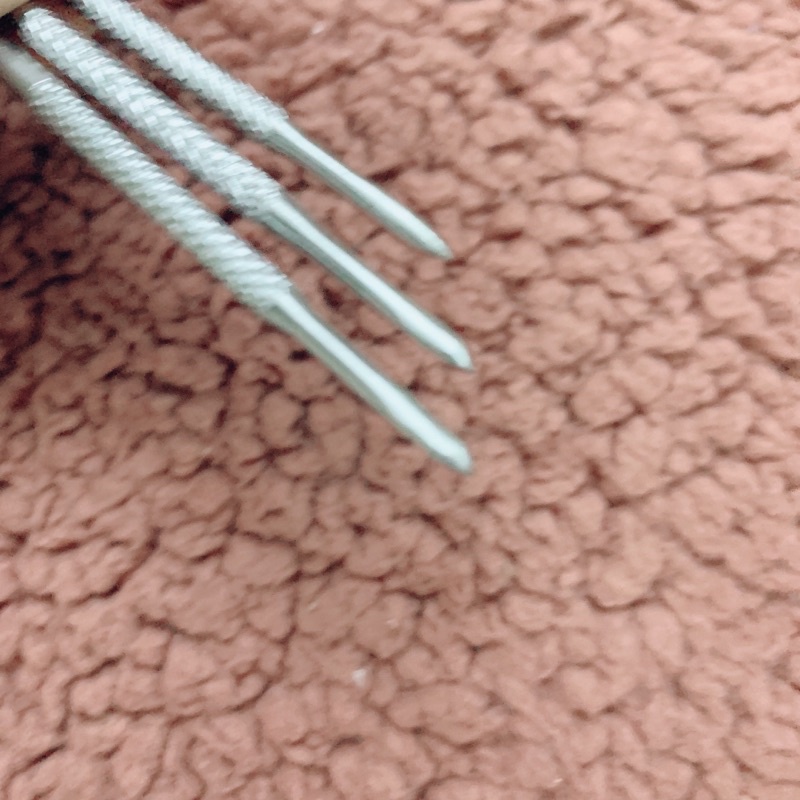 Sủi đẩy da inox, cây đẩy da túi đỏ, cây lấy khóe inox