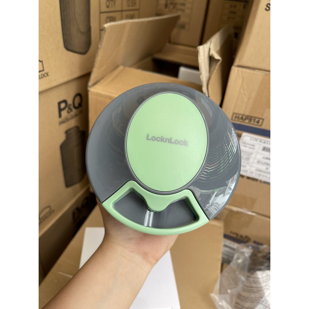 Dụng cụ xay tỏi ớt LocknLock lưỡi dao sắt bén kéo tay CKS315GRN dung tích 400ml màu xanh lá cây - BABYHOPSG