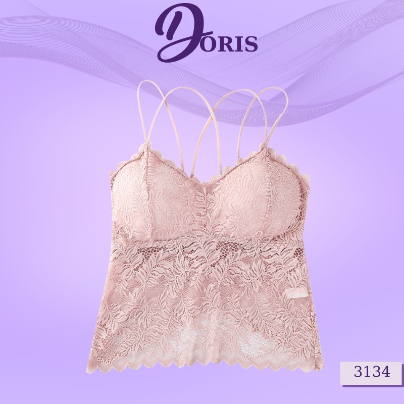 Áo Ngực Bra Phối Dây Quyến Rũ Chất Ren Mềm Mại Thoáng Mát DORIS 3134