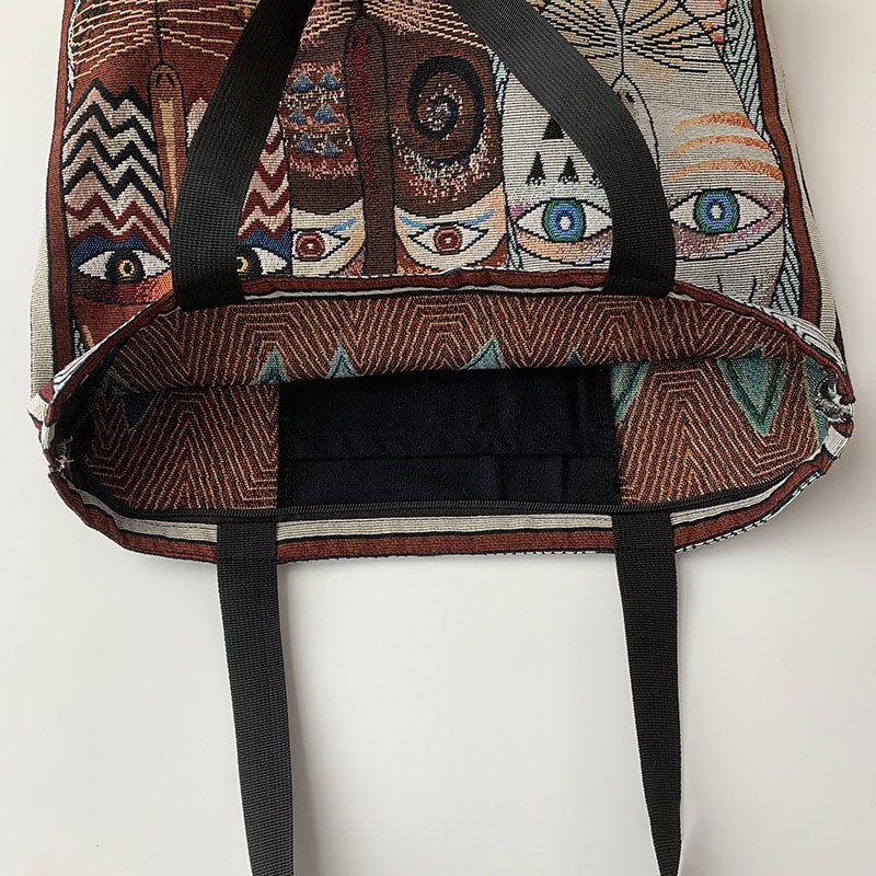 One Túi Xách Canvas Cỡ Lớn In Họa Tiết Dễ Thương Phong Cách Hàn Quốc Cho Học Sinh