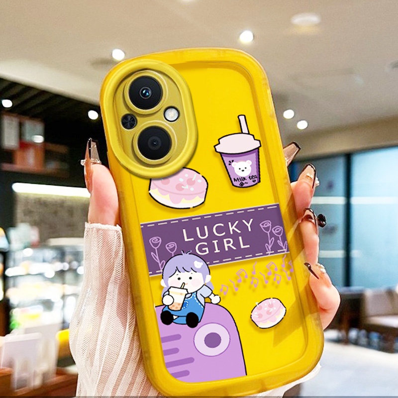 OPPO Reno 8T 4G Reno 8T 5G Reno 8Z 5G Reno 7Z 5G Reno 6Z 5G Reno 8 5G Reno 5Z 5G Reno 7 5G Reno 6 5G Reno 5 Ốp điện thoại silicon hình cô gái mắt to dễ thương