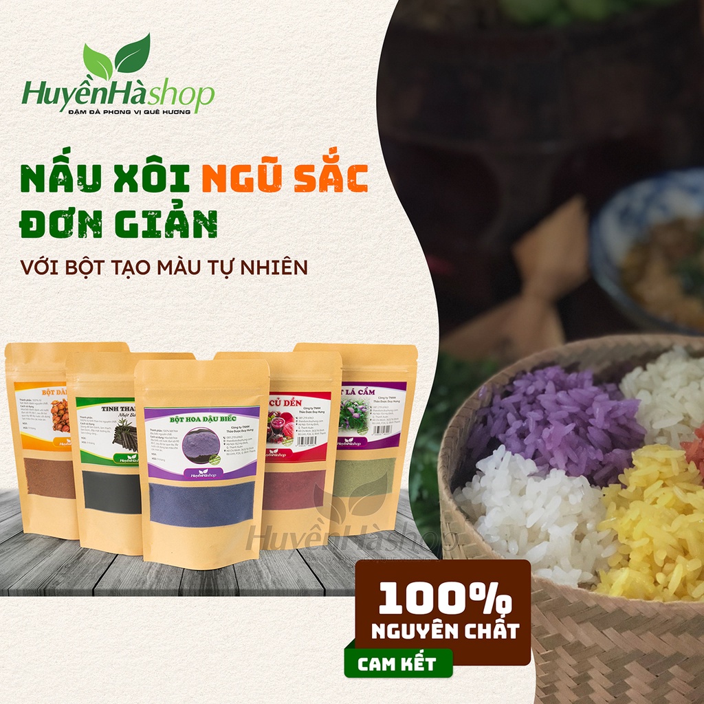 Bột Tạo Màu Thực Phẩm Tự Nhiên Sấy Lạnh Nguyên Chất 100% - Bột Rau Củ Làm Bánh, Nấu Xôi, Thạch - Huyền Hà Shop