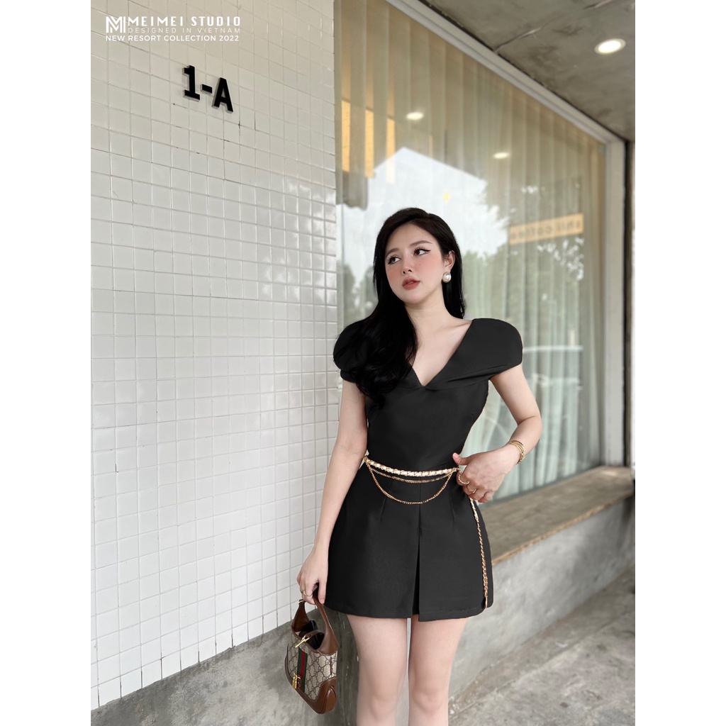 Set đồ nữ Coco tacta tay chờm - Chân váy ngắn và áo dáng croptop - Phù hợp mặc đi chơi, đi tiệc | XKSB15 | Meimei Studio