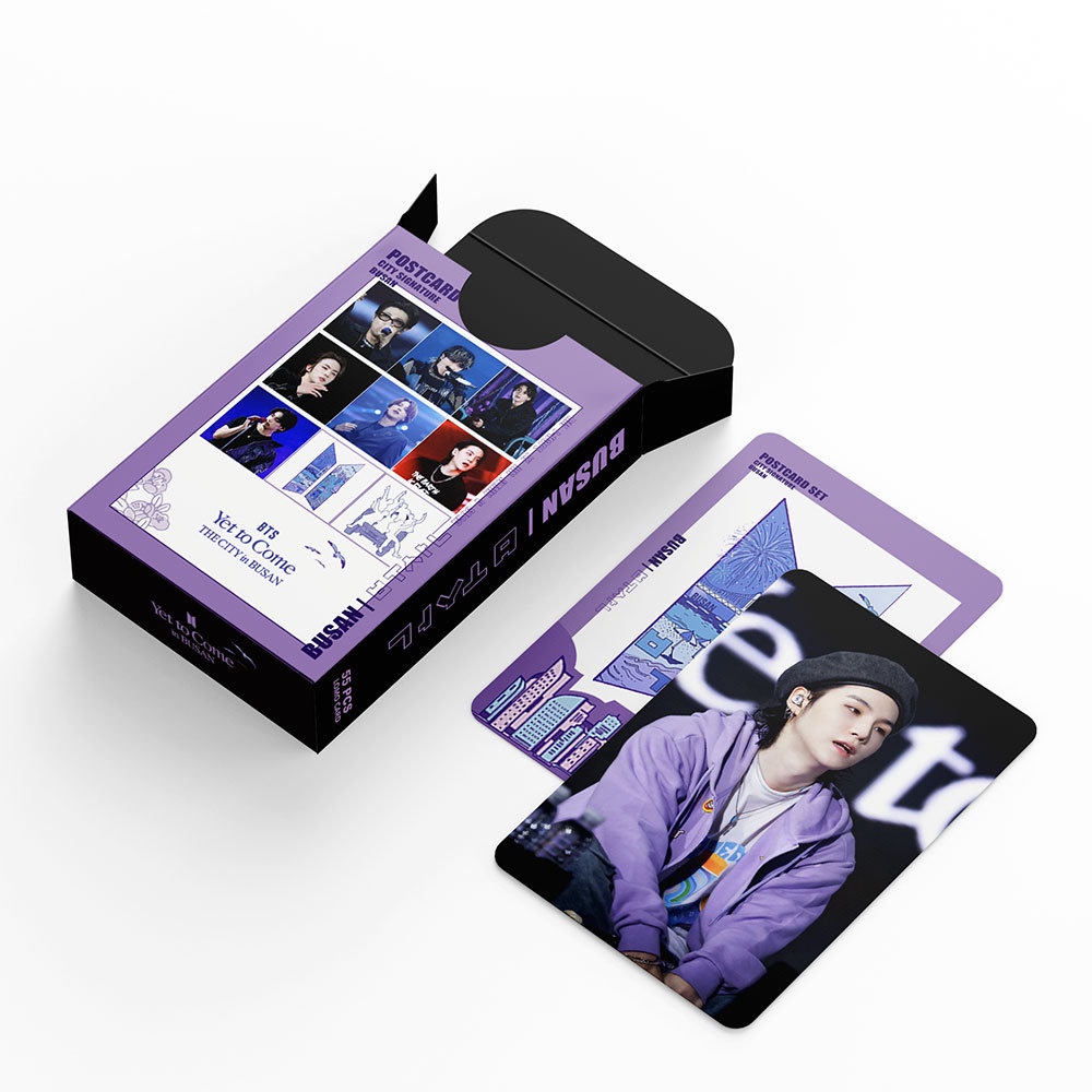 55pcs/box BTS Photo Card Yet To Come in BUSAN Concert Postcard LOMO Card