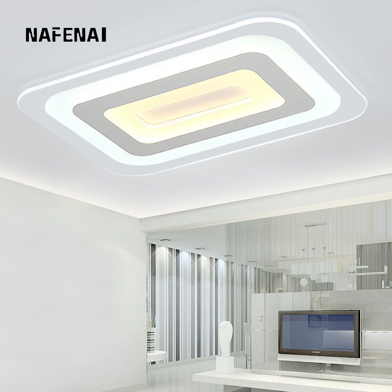 Nafenai Đèn led gắn trần nhà hình chữ nhật trang trí phòng khách/phòng ngủ