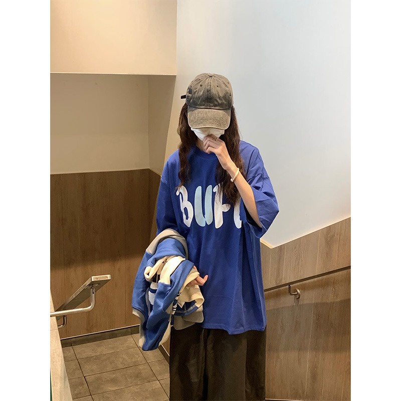 NRVP Áo Thun Unisex Mùa Hè Dáng Suông Tay Cộc Phong Cách Hàn Quốc Cho Nam Nữ