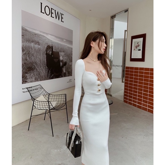 Đầm len tay dài #360