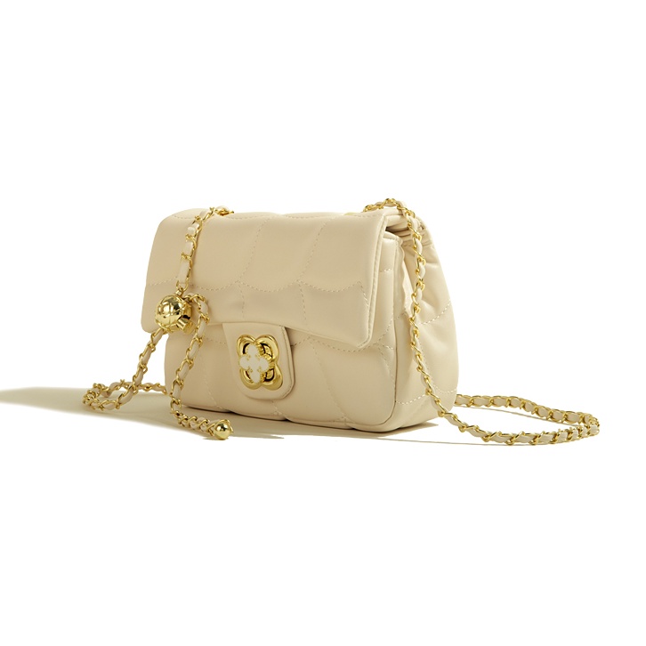 🌸Hàng Order🌸 Túi Xách Muzi&kai Da Mềm Khoá Gài Hình Hoa Quai Da Phối Xích Quả Lắc Sang Chảnh Nữ Tính 🌸 HàngQuảng Châu