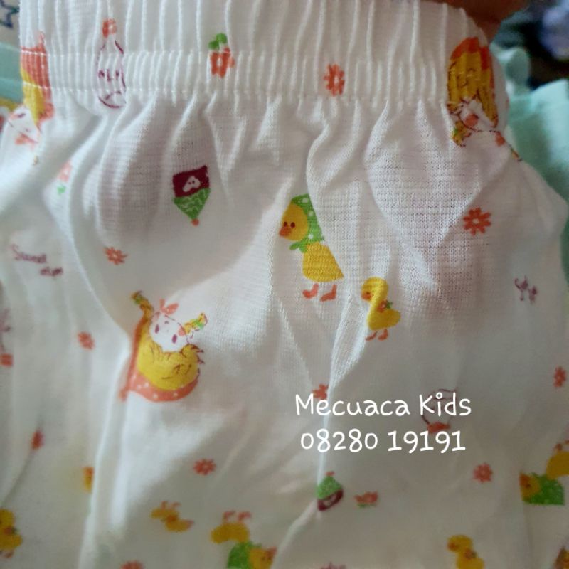 Bộ dài tay cotton giấy xuất Hàn dư xịn cho bé gái Ppippilong màu xanh cô bé