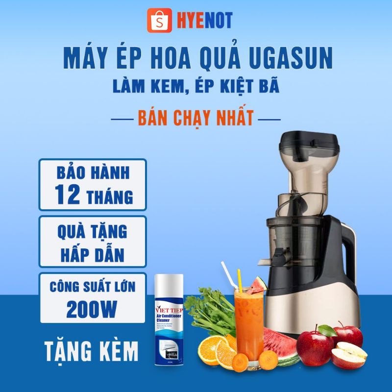 Máy ép chậm UGASUN hàng nội địa Trung ép hoa quả, ép rau, làm kem