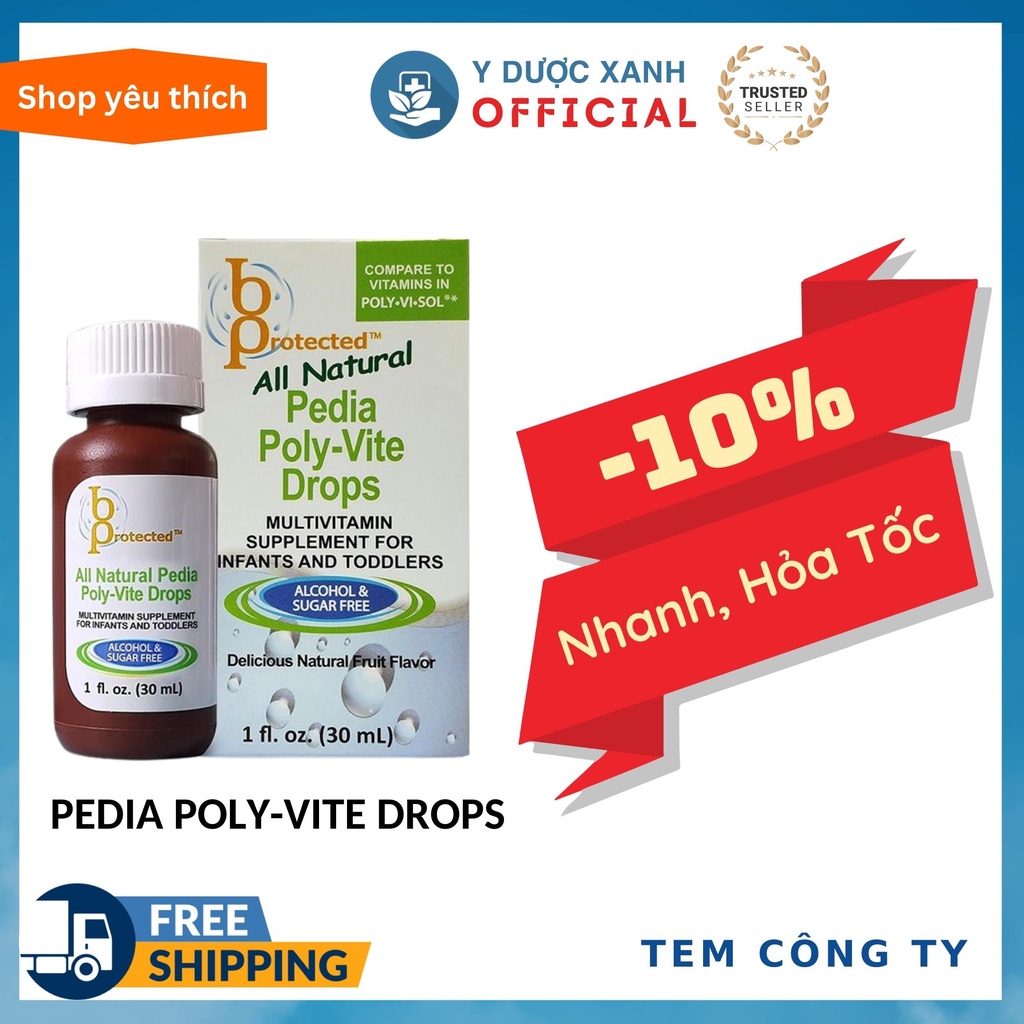 Mua [Chính Hãng] PEDIA POLY-VITE DROPS, 30ml, Vitamin tổng hợp cho bé, trẻ em - Y Dược Xanh