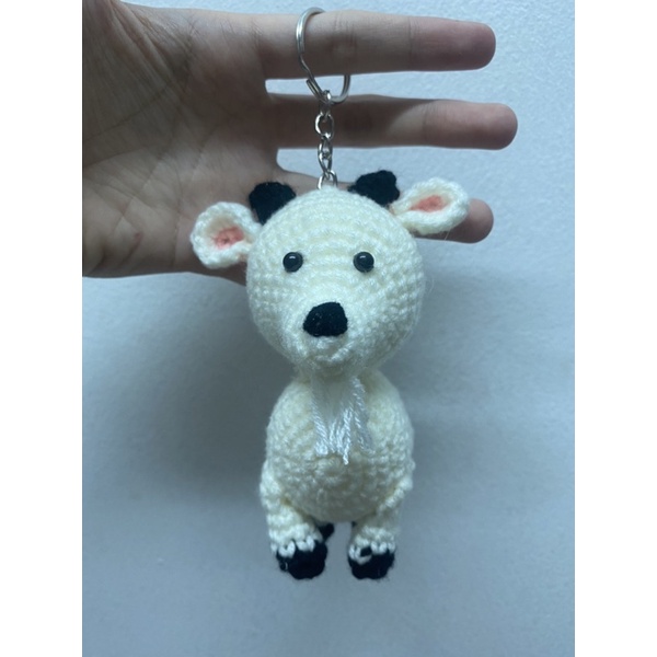 móc khoá con dê bằng len 🐐