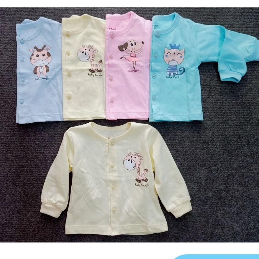 XẢ KHO - Bộ quần áo sơ sinh cài giữa dài tay cho bé NB-12m cotton Thái