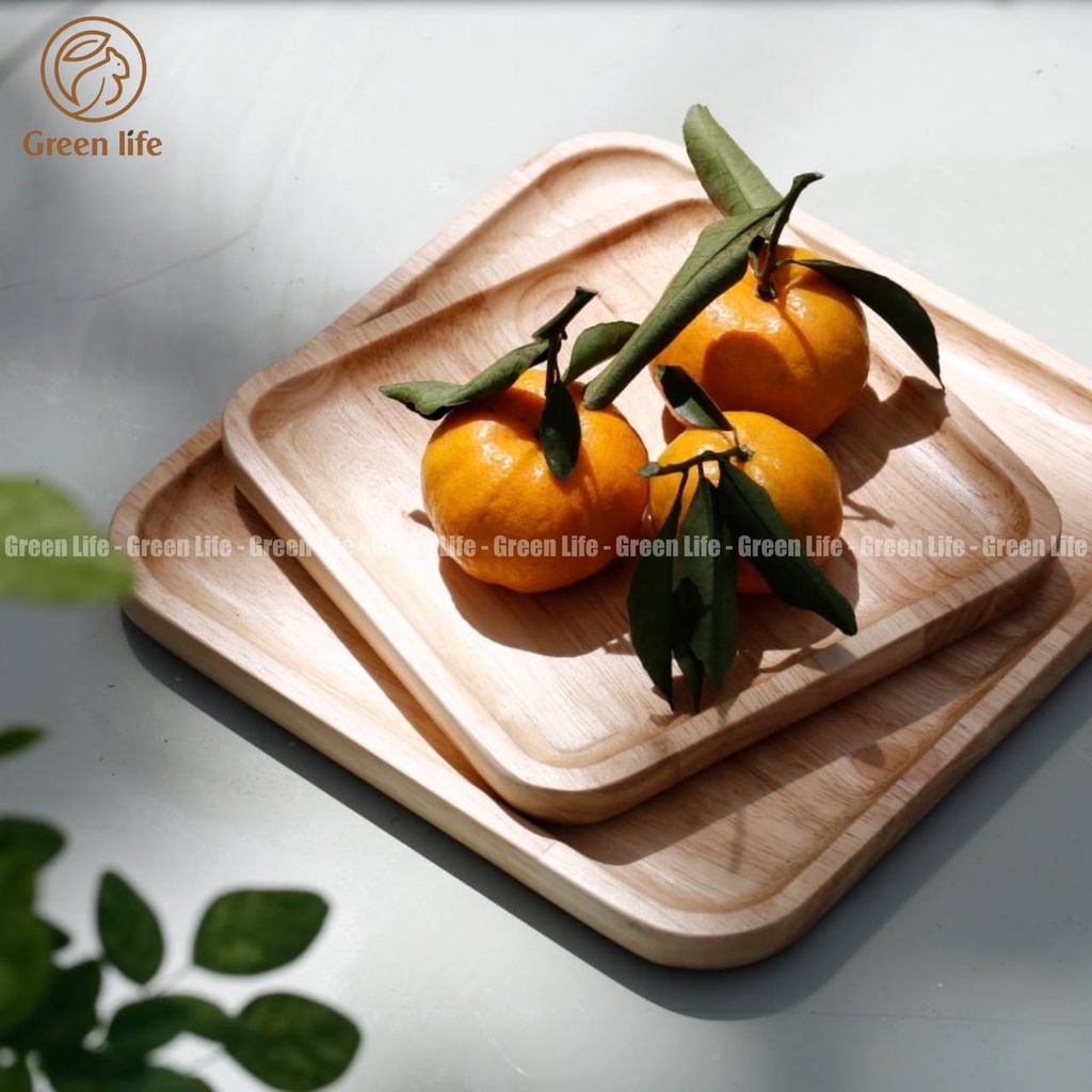 Khay gỗ Xà Cừ vuông 25cm