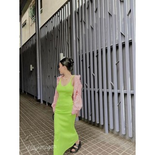 Đầm len body color len tăm