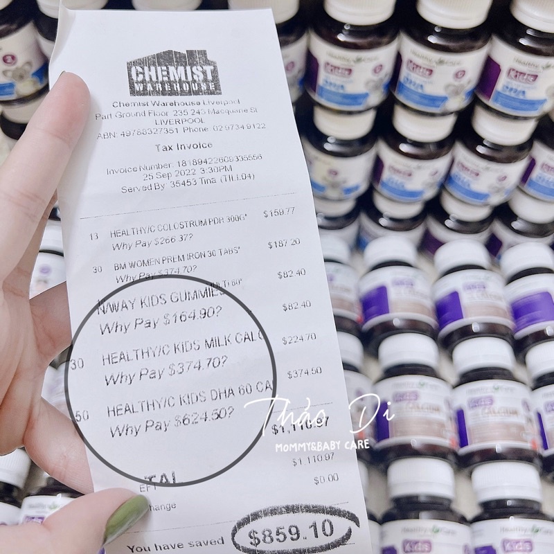 Canxi Sữa Healthy Care Úc - Cho bé trên 4 tháng